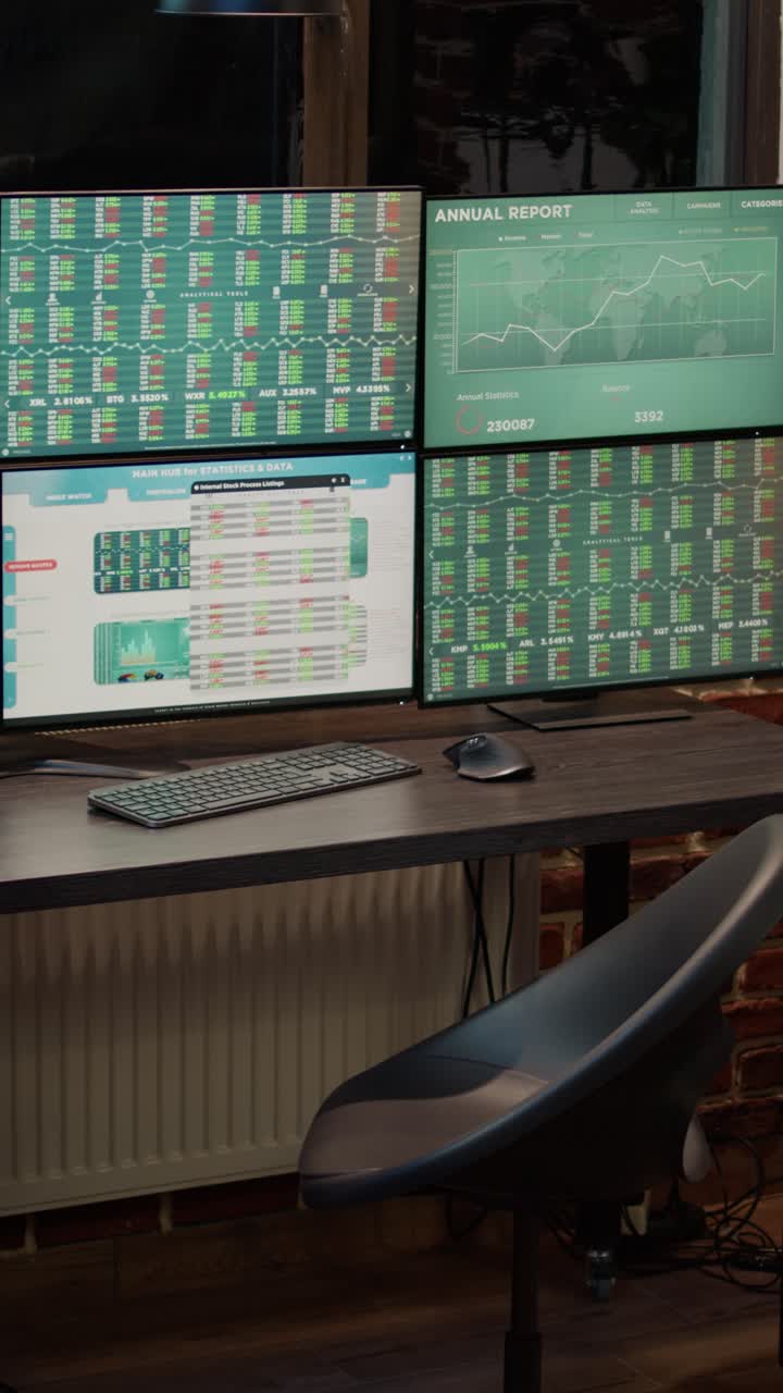 Analyzing Financial Data on Multiple Monitors