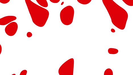 abstract animation of red shapes morphing on white background. seamless loop animated background, wallpaper.