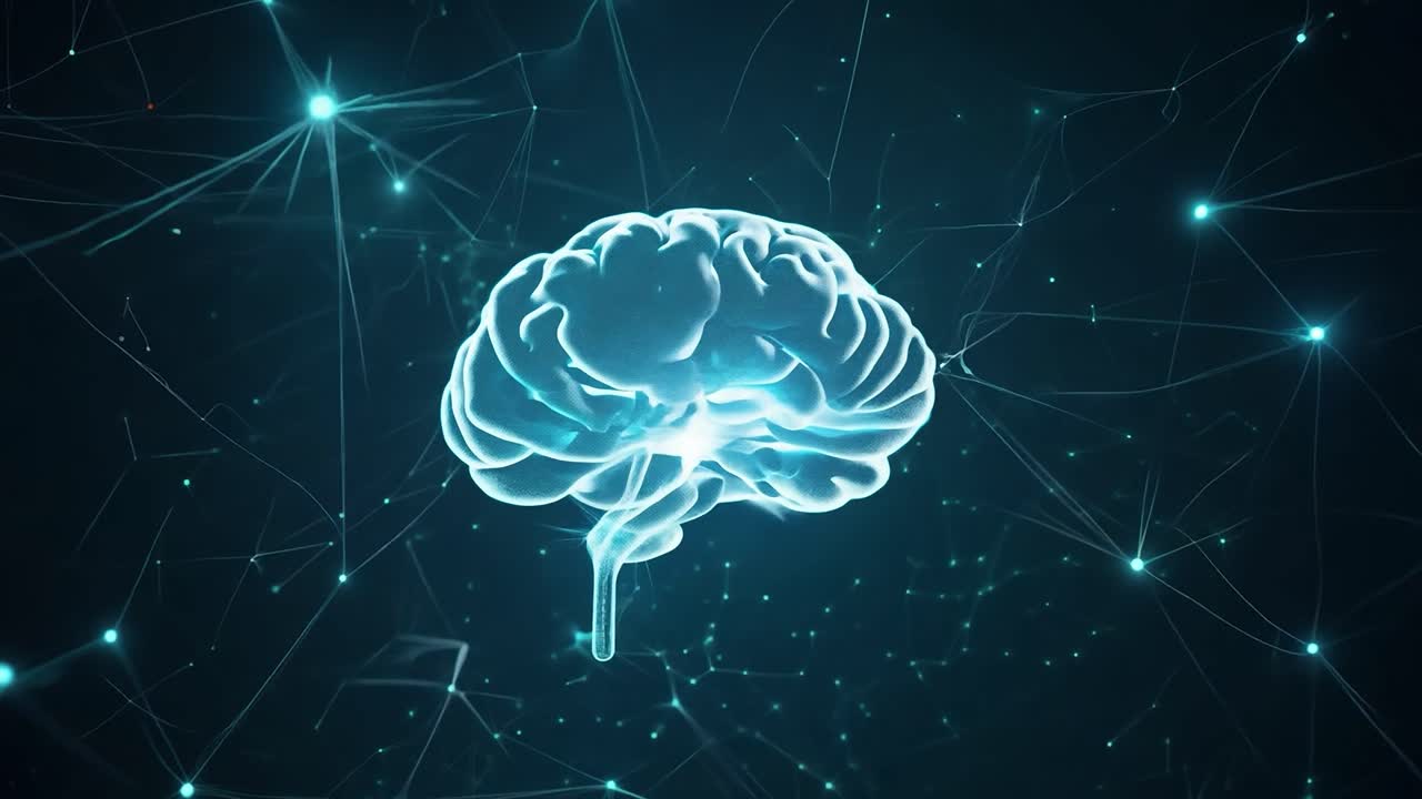 Increasing brain activity showcases a glowing network of neurons, highlighting the complexity of human intelligence and consciousness