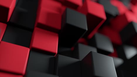 cubos abstractos rojos y negros