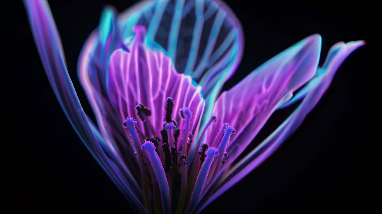 flor de neón brillante