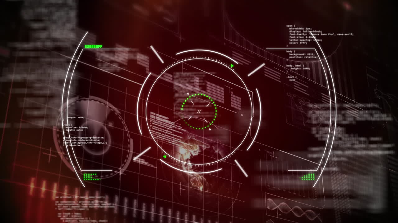 animación del escaneo del alcance y el procesamiento de datos