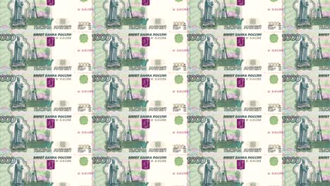1000 russian ruble currency note loop printing press