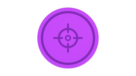 el icono de la meta 3d, el color púrpura, el canal alfa.