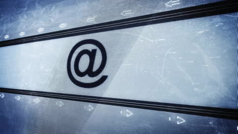 símbolo de correo electrónico y flechas, animación del concepto de comunicación digital