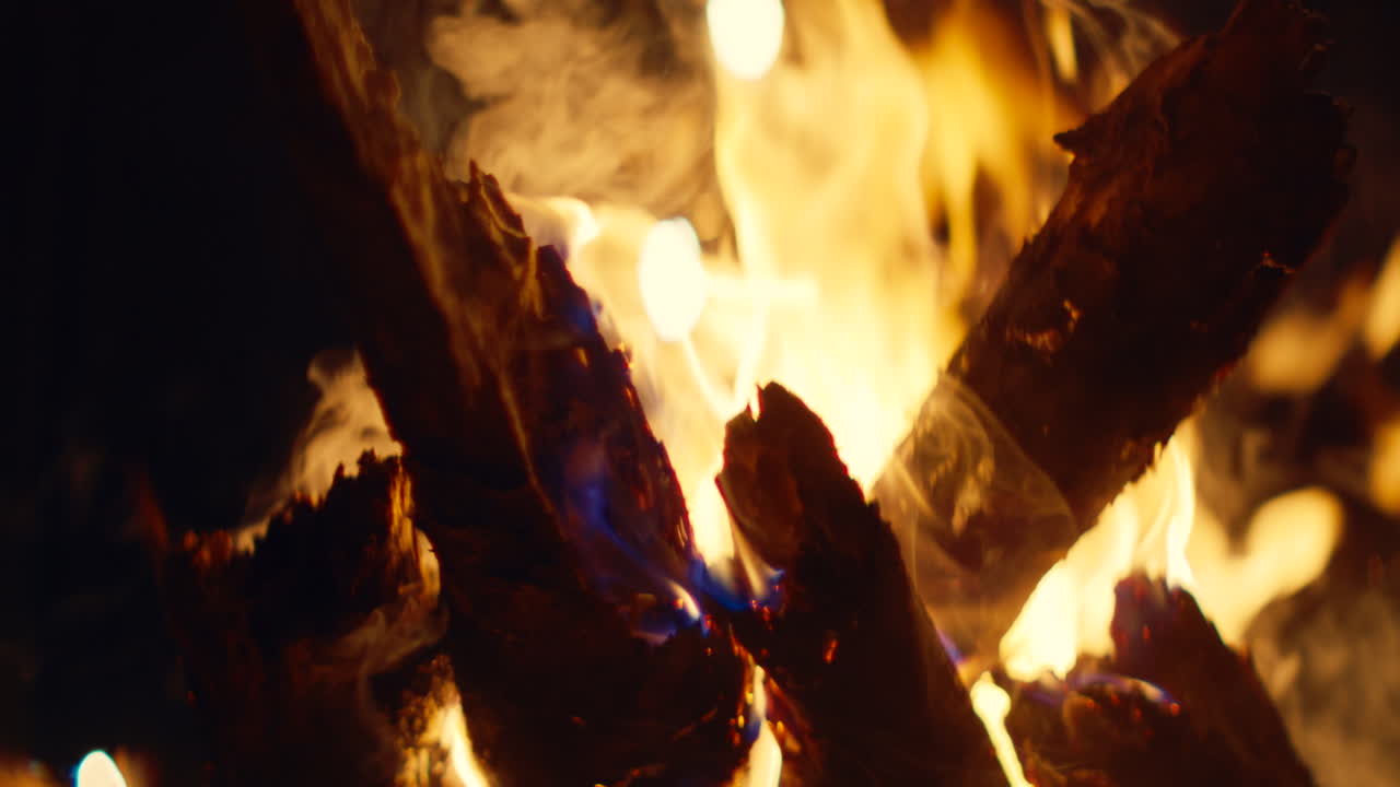 fogata en la noche