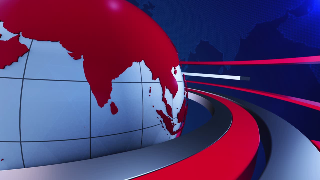 World news background animations which can be used for broadcast news videos.