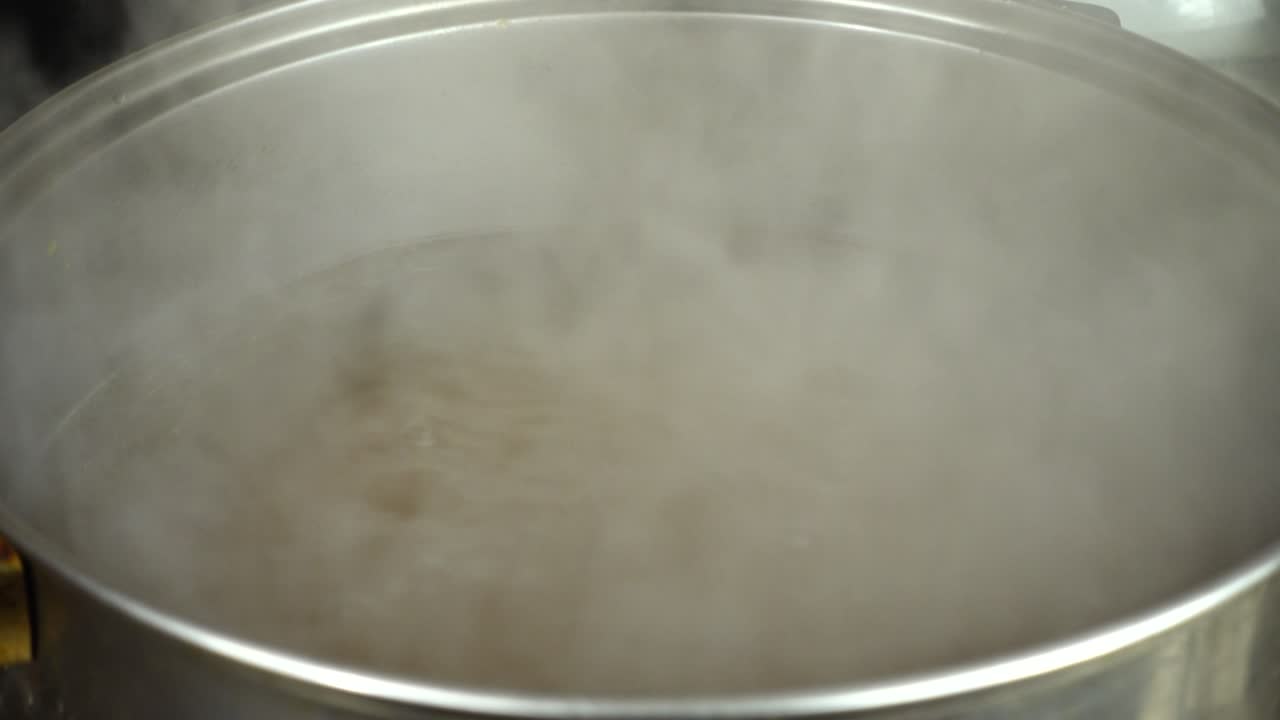 Preparation of broth. Shooting in kitchen