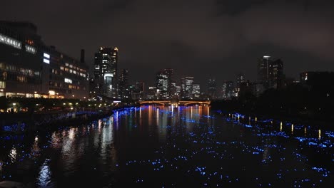 Flowing-Milky-Way-Galaxy-Event-at-Temmabashi-in-Osaka-Japan