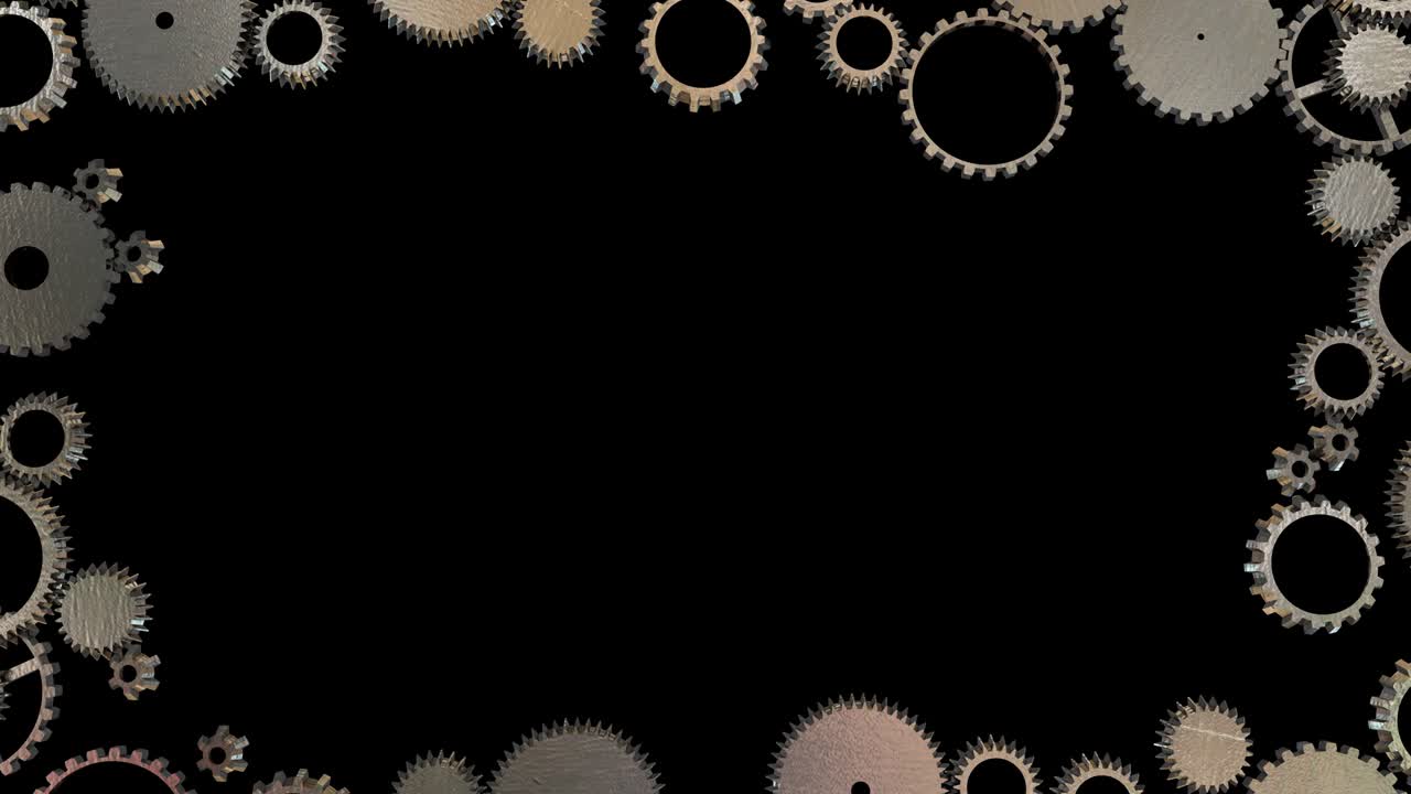 Gear cogs border rotating system gearbox watch mechanism 4K