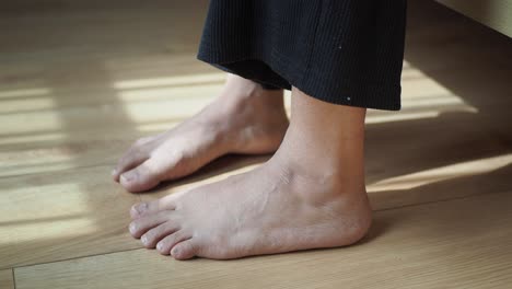 close up of a person's feet