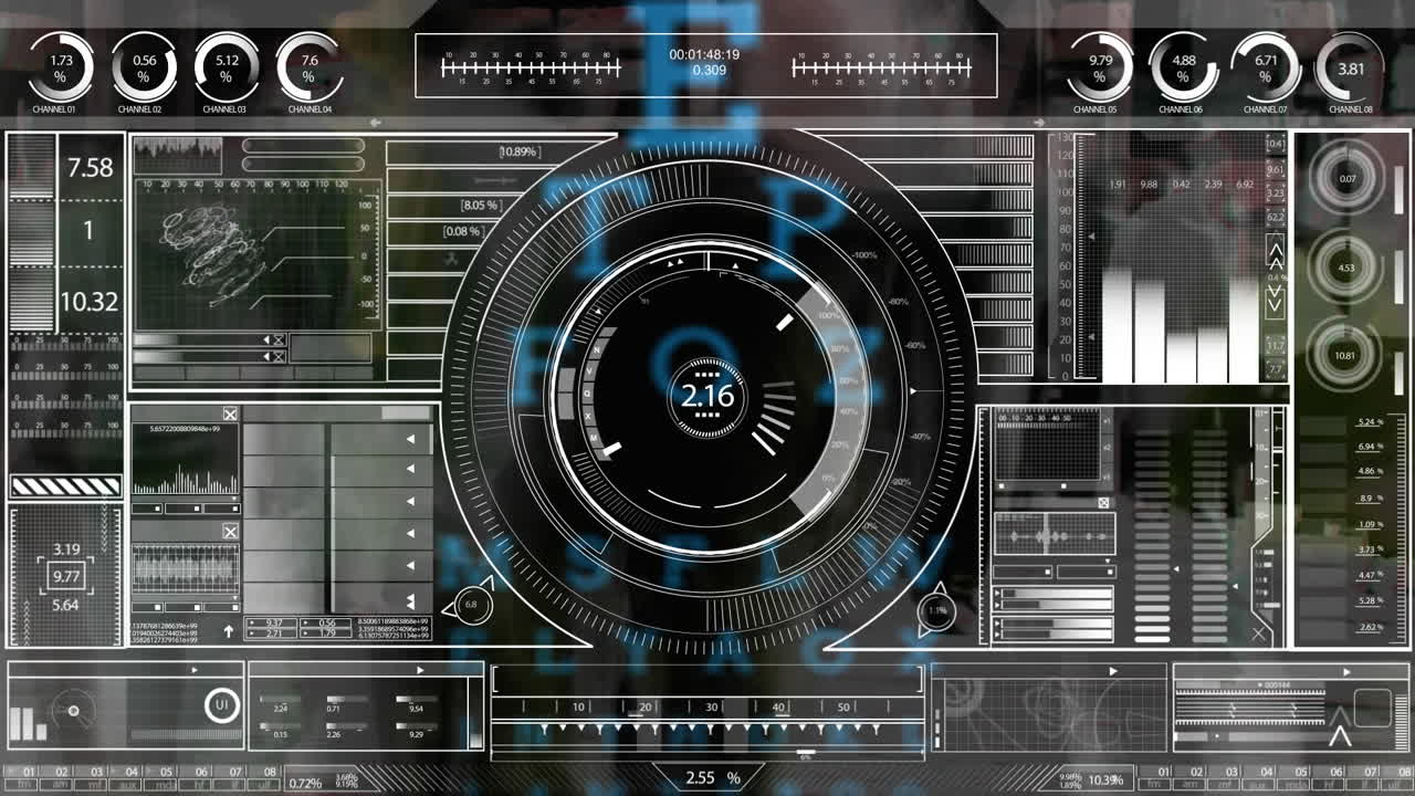 анимация обработки данных и статистики по людям, идущим пешком