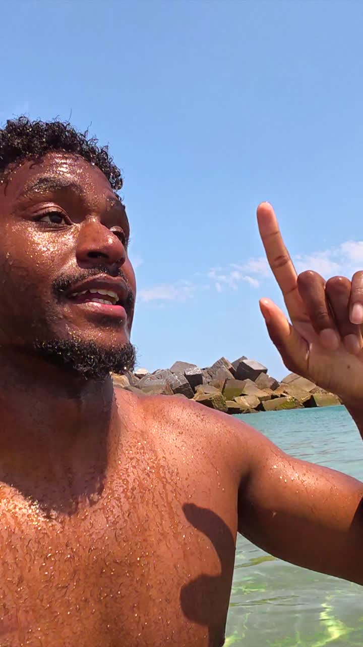 Man enjoying the beach