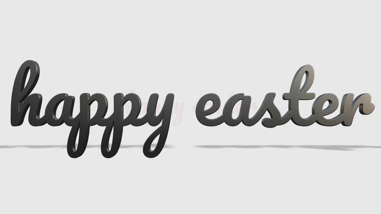 Testo scorrevole Buona Pasqua su sfumatura bianca