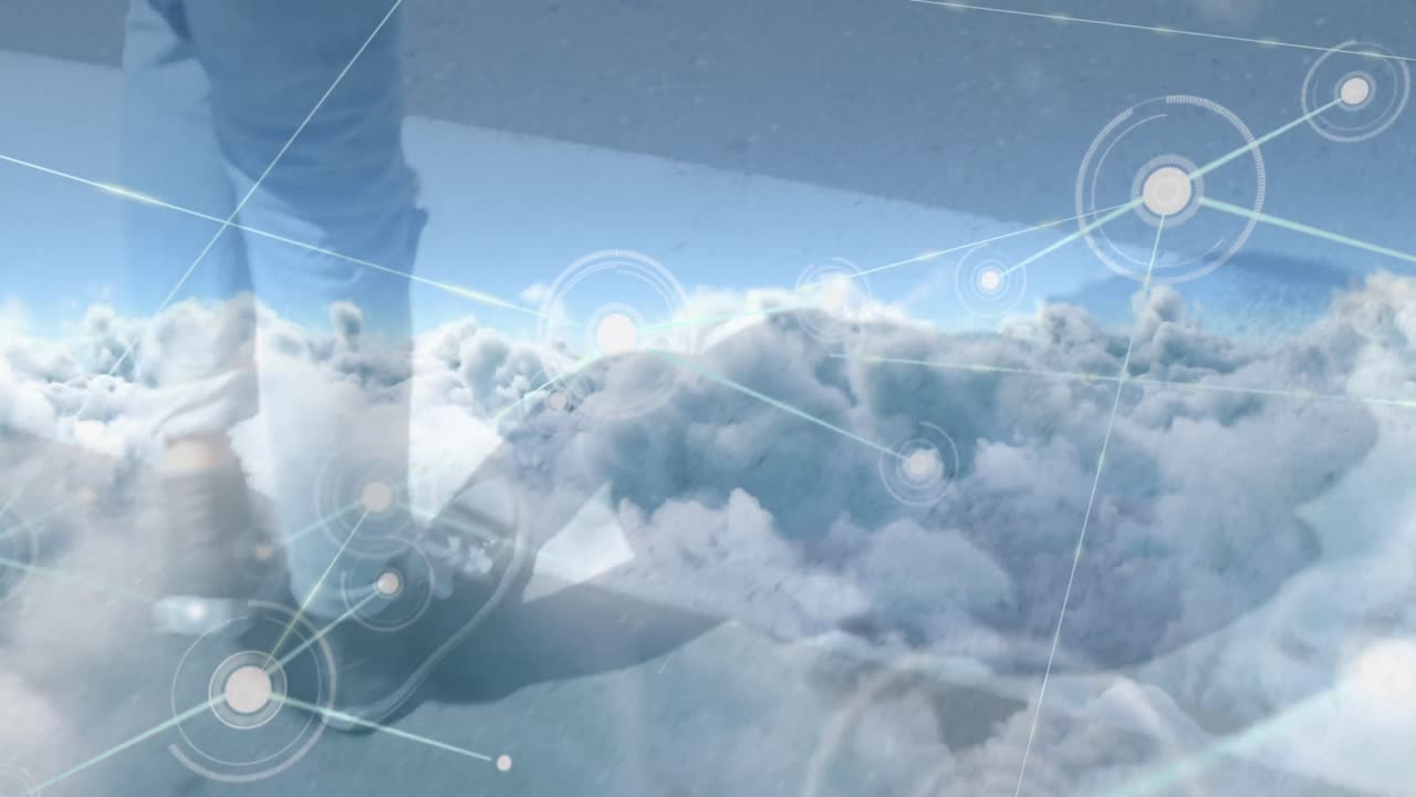 사업가가 는 구름의 애니메이션