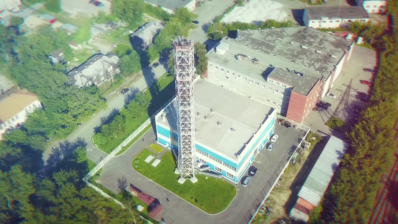 vista aérea de las instalaciones industriales