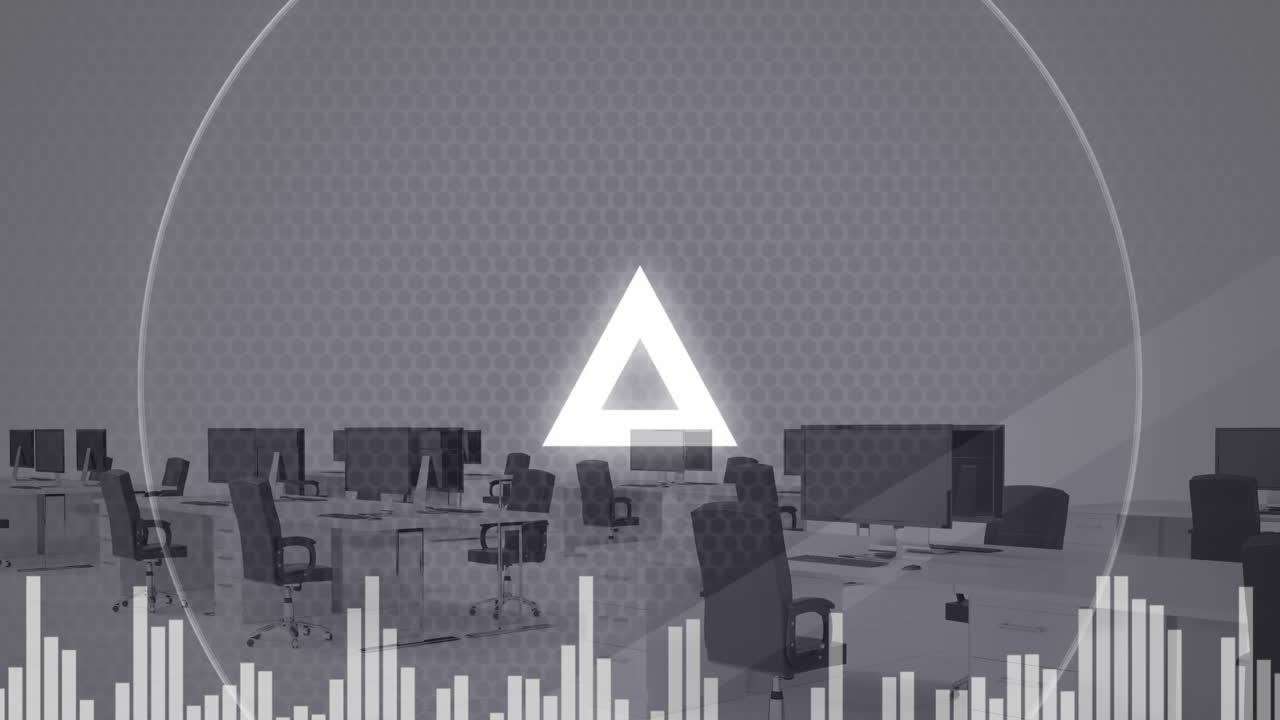 animación de las estadísticas y procesamiento de datos en la oficina