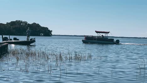 fishing on a lake