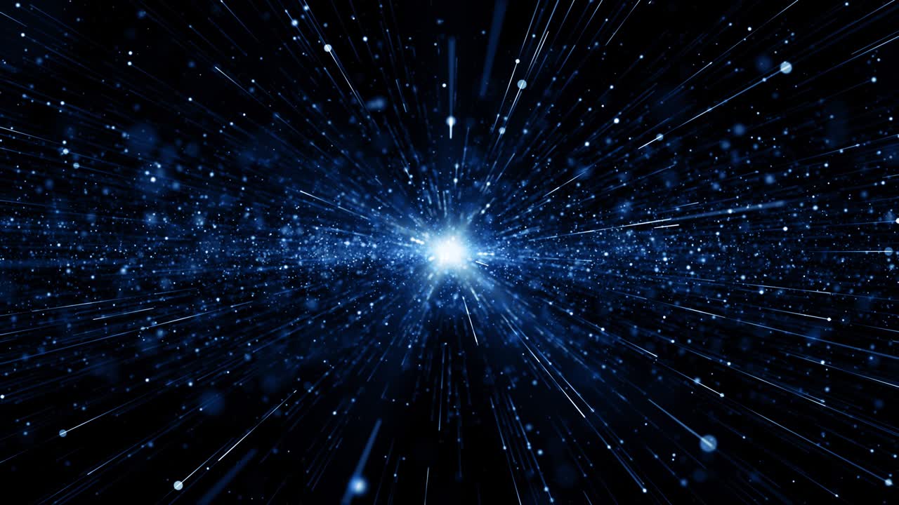 Particles Blue dust abstract light bokeh motion titles cinematic background loop