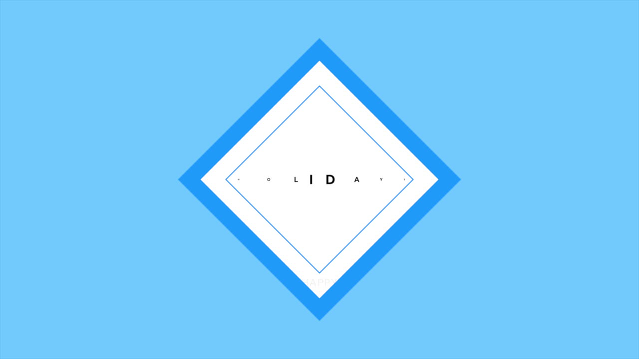 파란색 기하학적 액센트가 있는 즐거운 휴일 보내세요