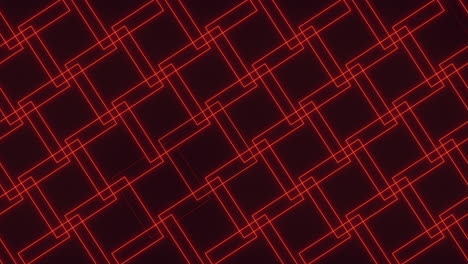 Red-neon-squares-in-rows-on-black-gradient