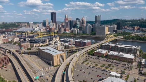 aerial view of pittsburgh cityscape