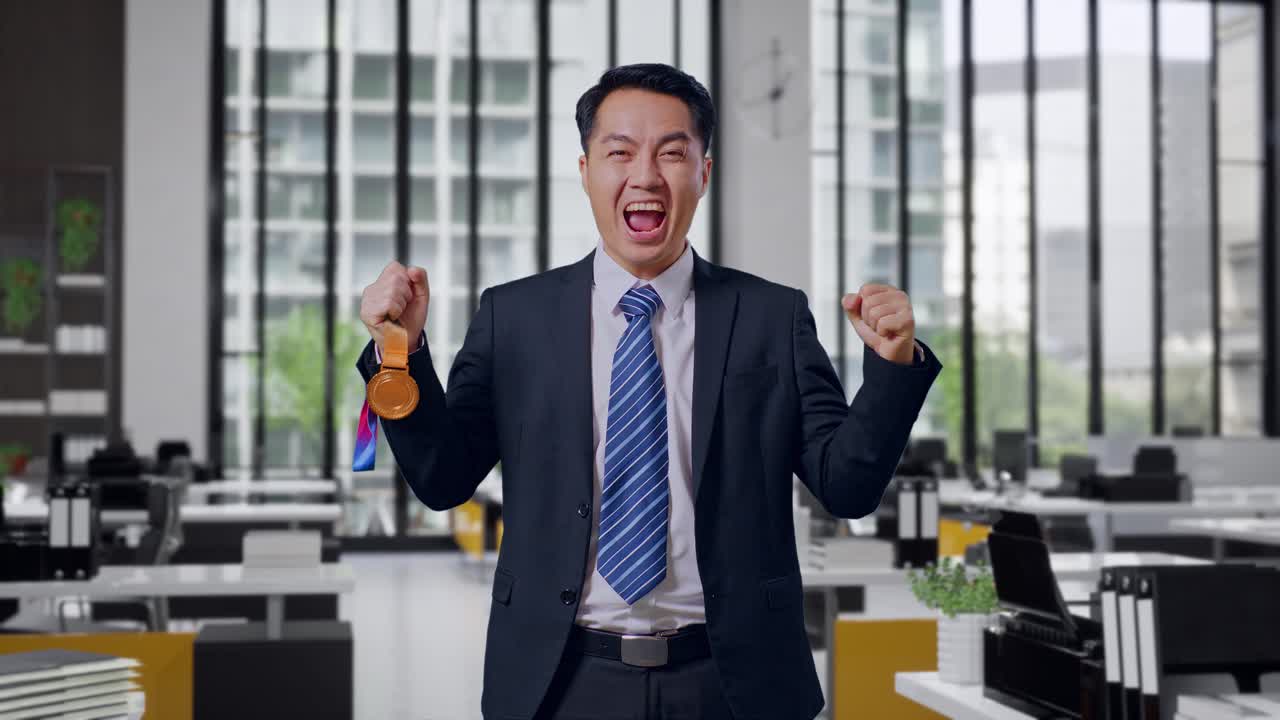 Businessman Celebrating Award