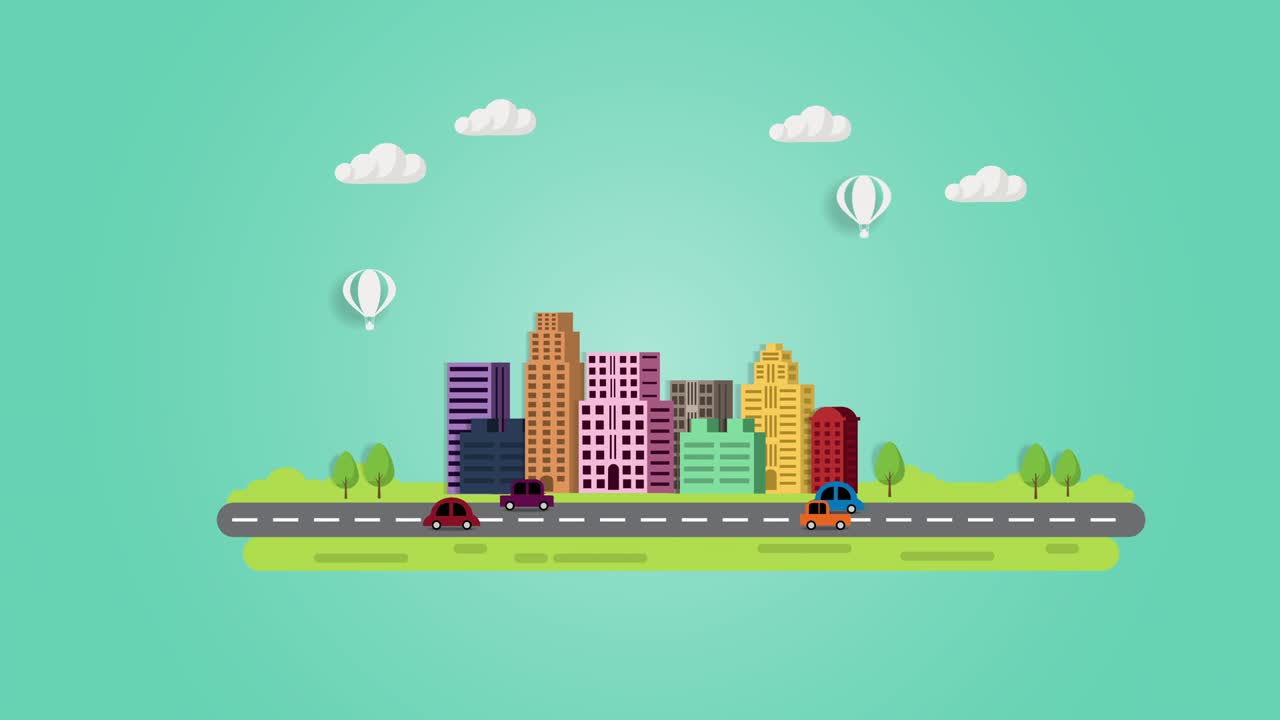 concepto de turbina eólica de movimiento gráfico. animación de gráficos de movimiento,