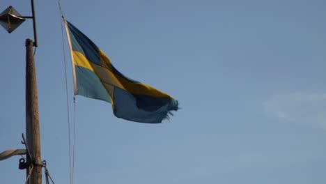 national flag of sweden waving in the wind, swedish