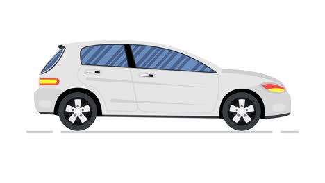 car animation. modern sedan. looped animation. 4k resolution