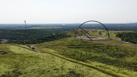 horizon observatorium halde hoheward, germany. aerial drone video