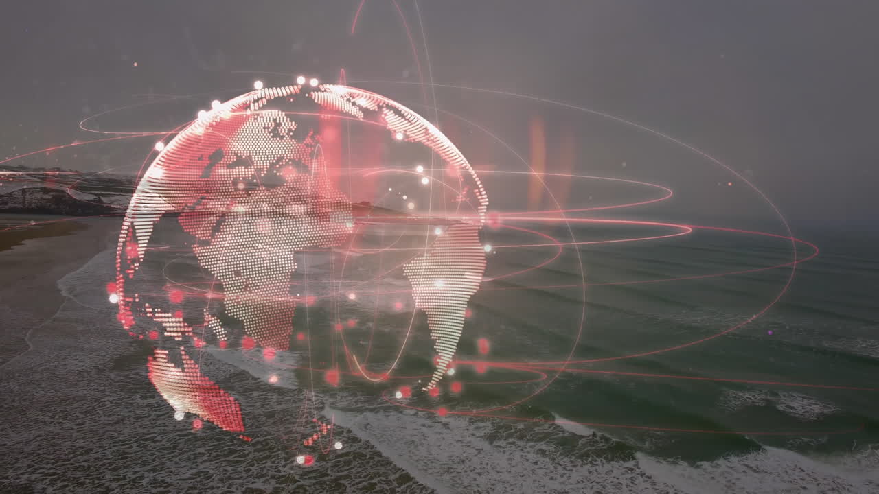 активизация сети соединений над морским побережьем