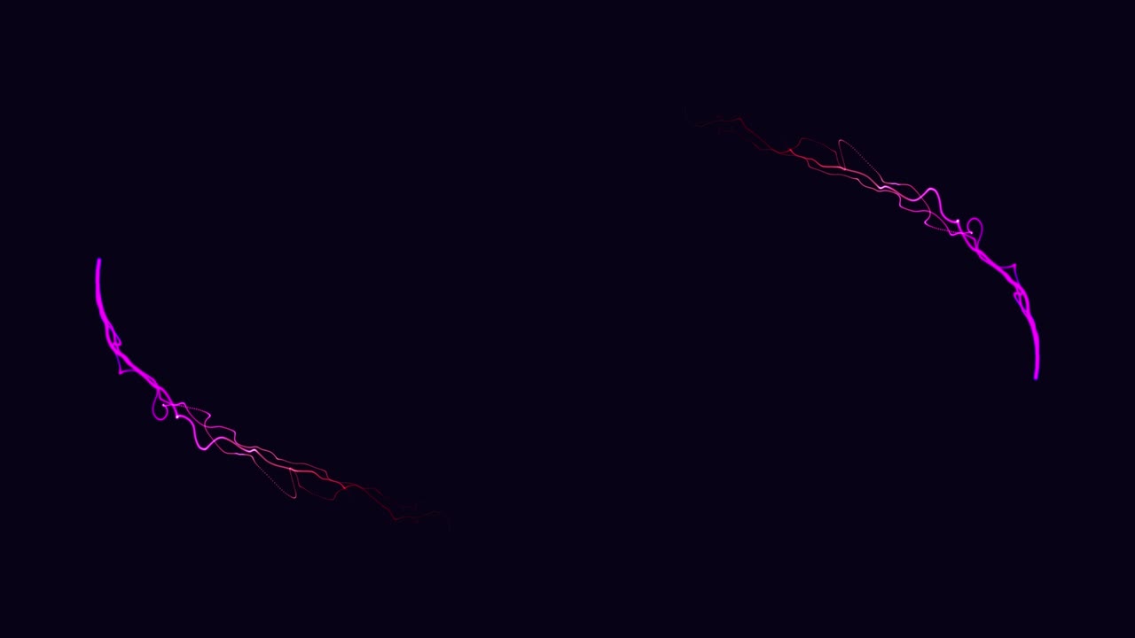 Fire lightning animation on black wall background. Flicker flashing neon lines ligh chaotic abstract. Futuristic fluorescent glowing lights. Energy and idea symbol. 4K video modern interface