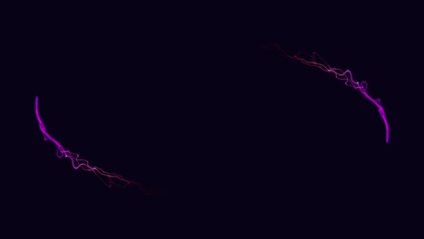 fire lightning animation on black wall background. flicker flashing neon lines ligh chaotic abstract. futuristic fluorescent glowing lights. energy and idea symbol. 4k video modern interface