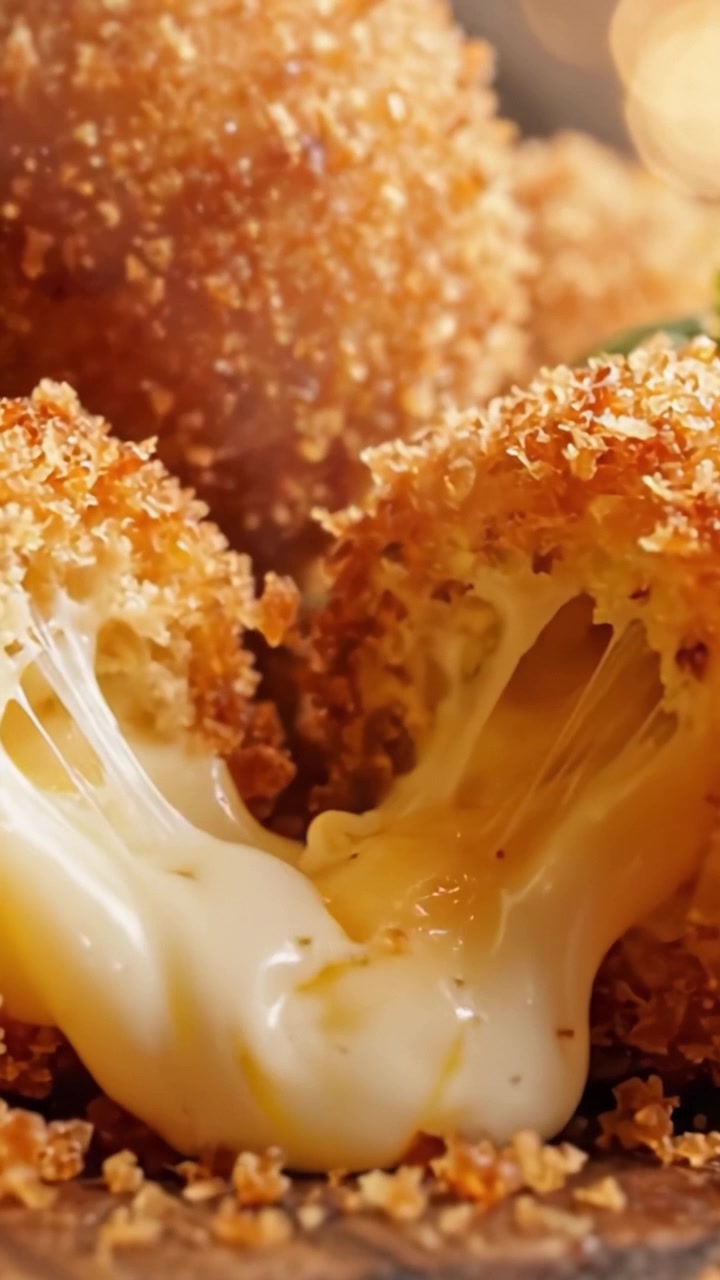 Deliciously Crispy, Golden-Brown Cheese Balls with Melted Center – A Gastronomic Delight Perfect for Snacking or Entertaining, Irresistibly Cheesy and Flavorful