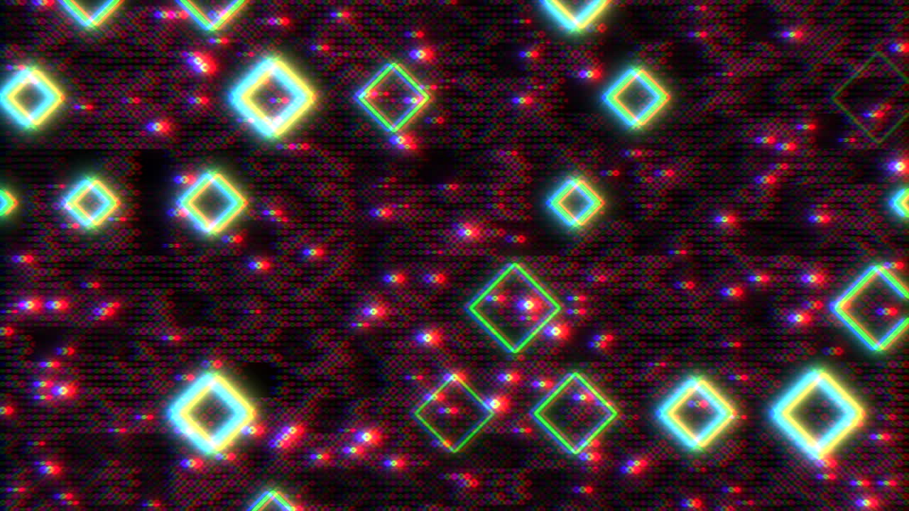 Vibrant diamond pattern on black background