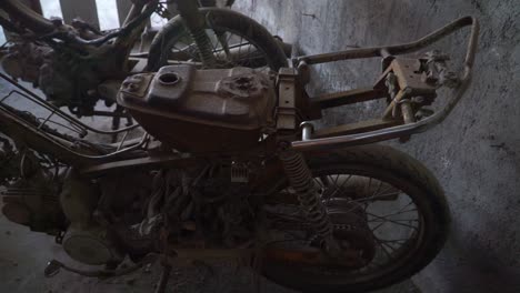 damaged motorcycle were exposed to hot clouds when the volcanic eruption disaster