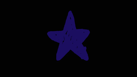 purple star drawing