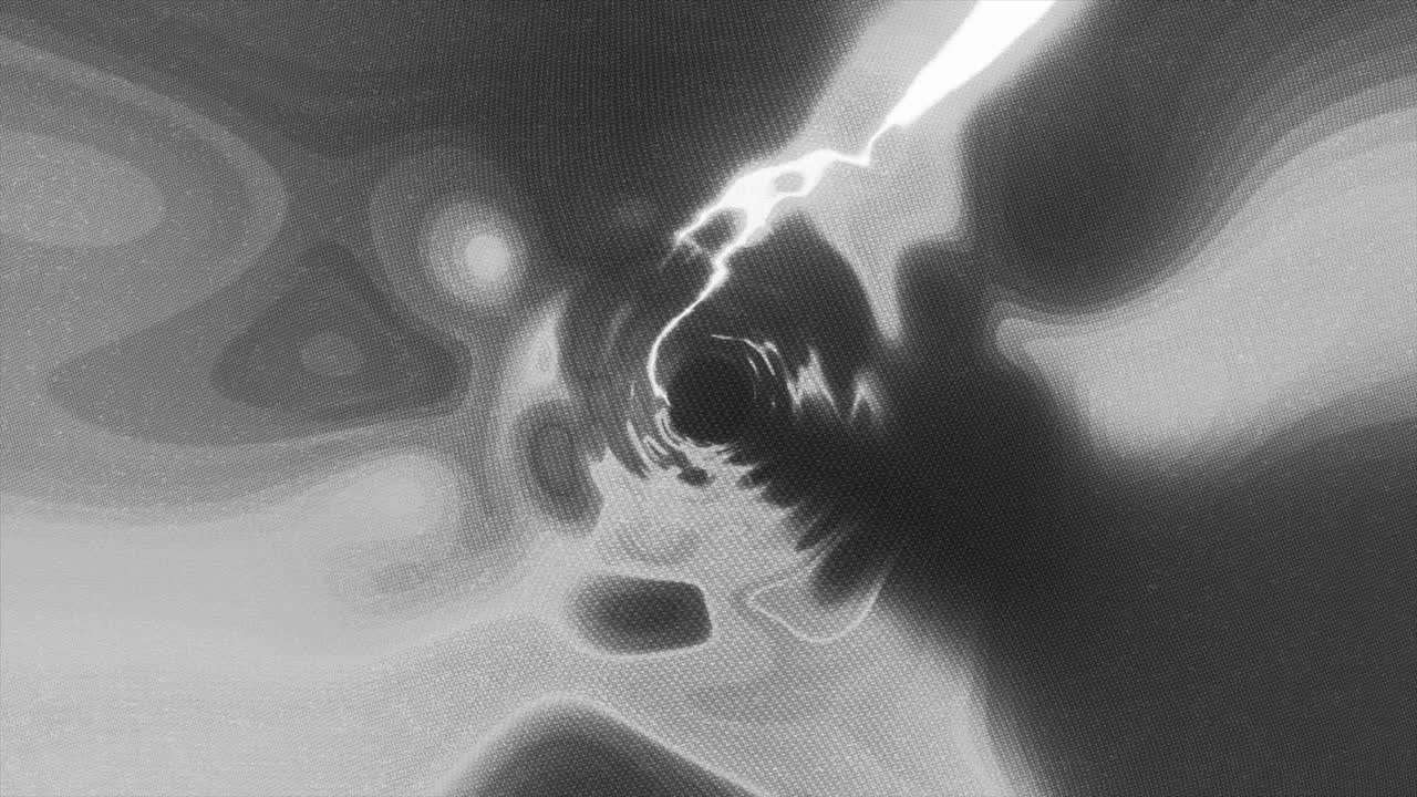 абстрактный черно-белый вращающийся рисунок