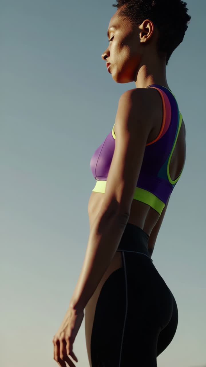 Fit Woman Posing Outdoors