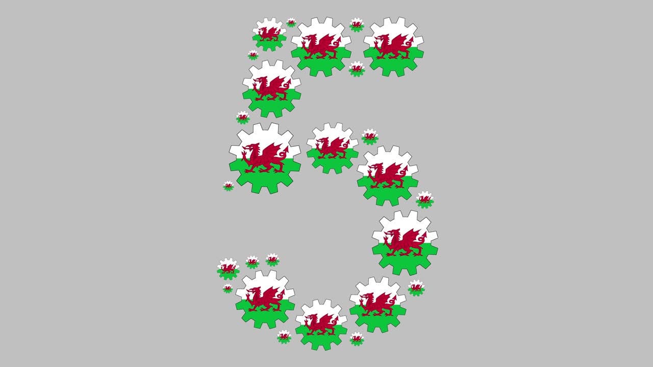 el número cinco galés.