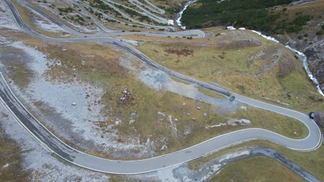 Flying-above-the-corners-of-Stelio-Pass,-Italy