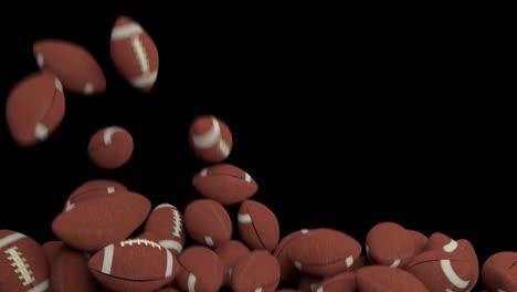 american footballs fill screen transition composite overlay 4k