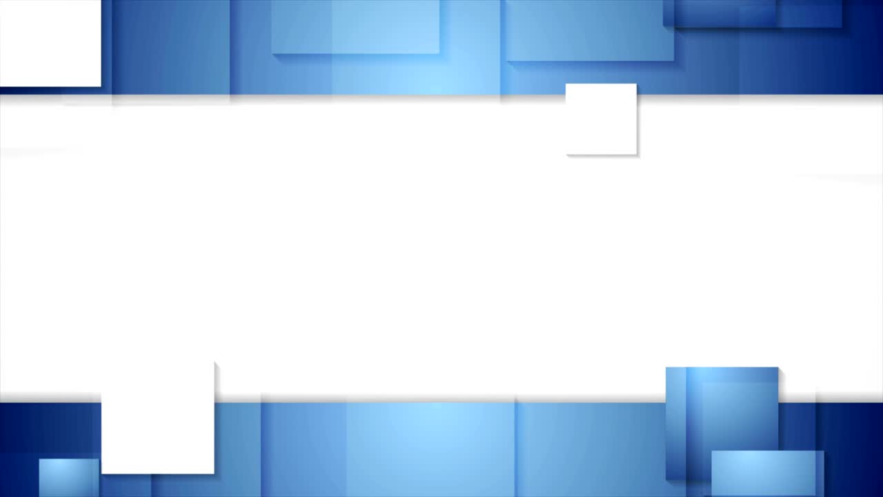 cuadrados corporativos azules animación de video tecnológica