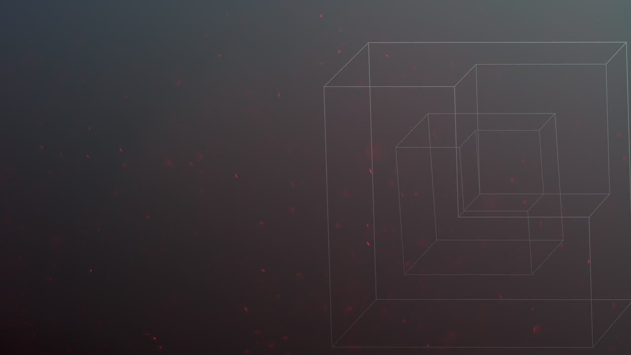 Motion geometric shape with particles in space 6