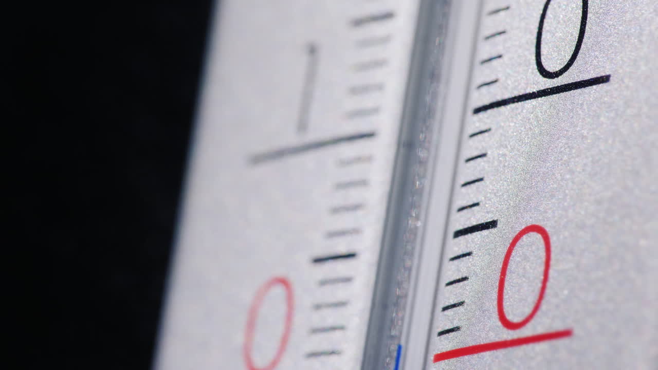 la escala del termómetro donde cambian las lecturas