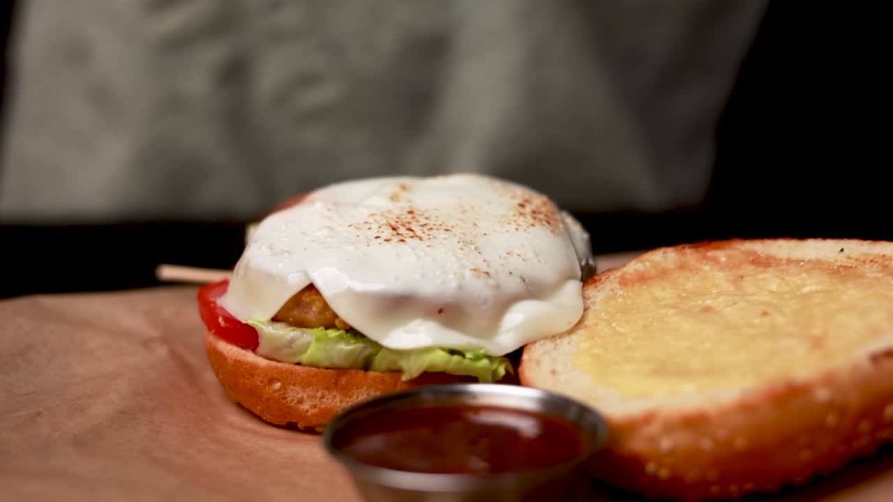 deliciosa hamburguesa con queso