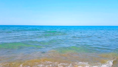 tropical caribbean beach sea with gold sand, holiday under blue sky and ocean, relax and travel concept, seamless loop