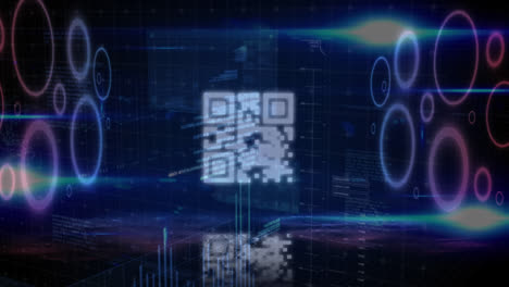 Animation-Eines-QR-Codes-über-Die-Digitale-Datenverarbeitung