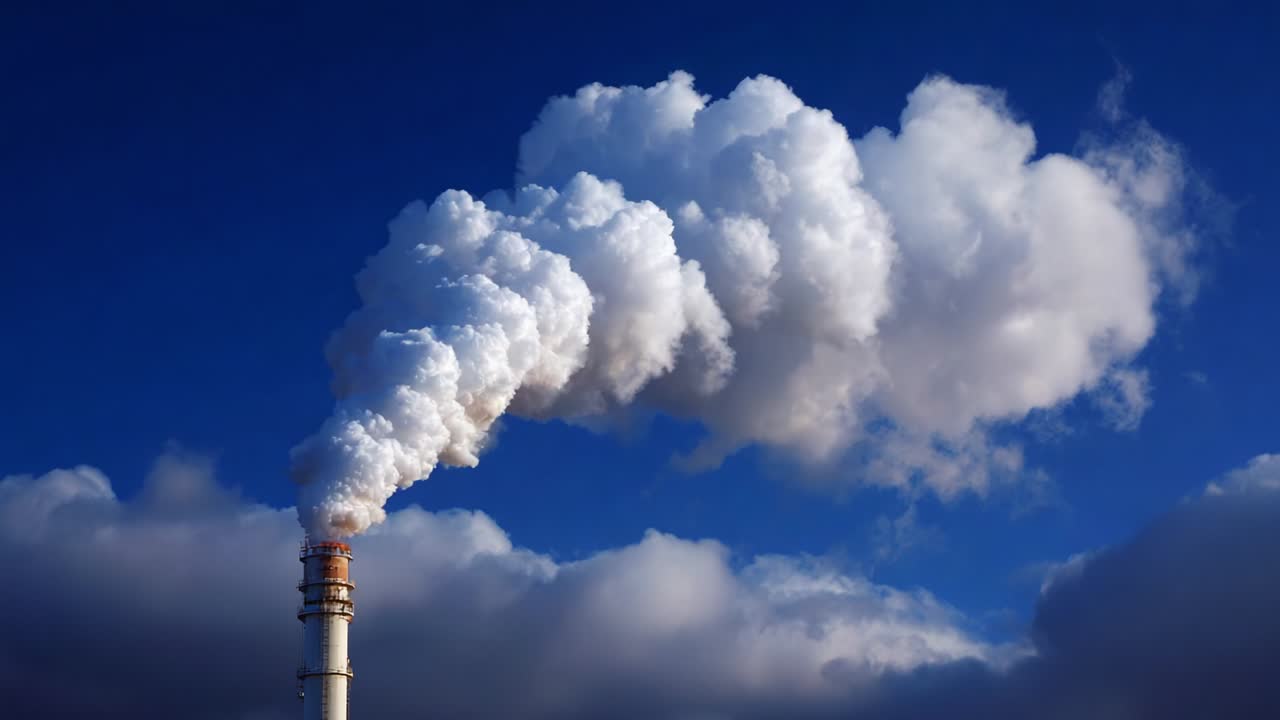 Smoke Pollution from Industrial Chimney